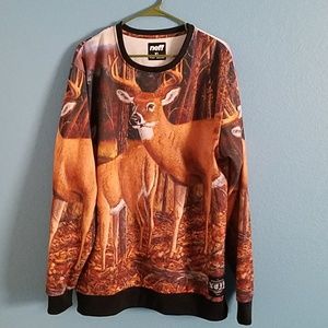 Unisex XL Deer Print Sweatshirt Longsleeve